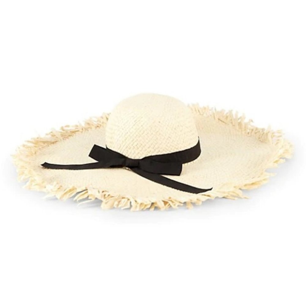 lulla straw hat frayed edge straw 92